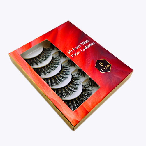 5 Pair Pack Paper Package Eyelashes 